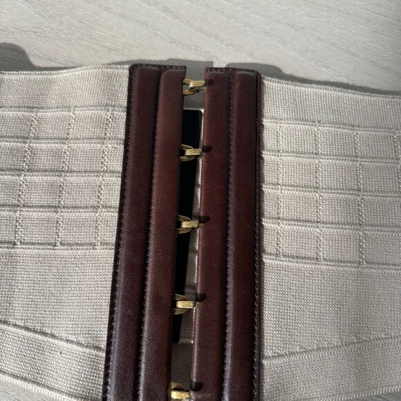 Yves Saint Laurent Corset Waist Belt Sz Medium Hook Type Closure Elastic - Picture 9 of 12